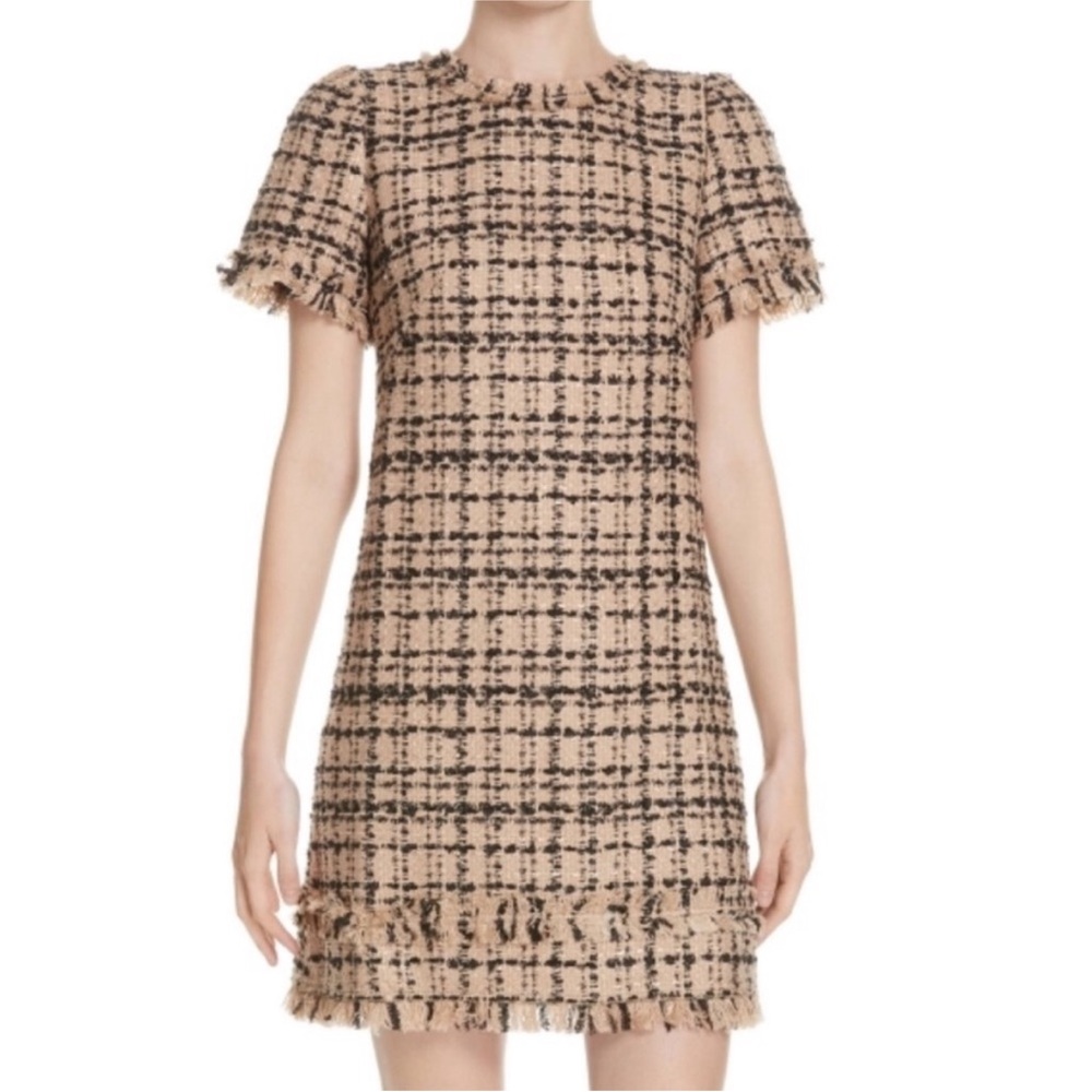 Kate spade  Tan and Black Tweed Dress